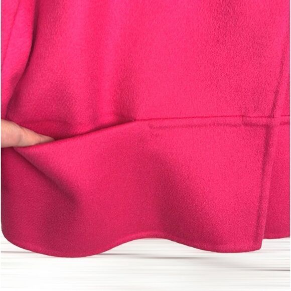 NWT AVERARDO BESSI Italy Boiled Wool Short Jacket 3/4 Sleeves Raspberry Pink - Picture 6 of 14